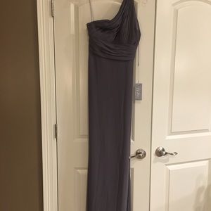 Long formal gray dress